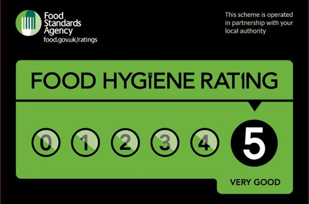Food Hygiene Rating 5 Stars